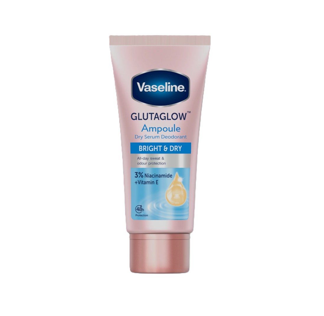 VASELINE Glutaglow Ampoul Deodorant Dry Serum Bright & Dry 45ml فازلين جلوتا جلو أمبول مزيل عرق